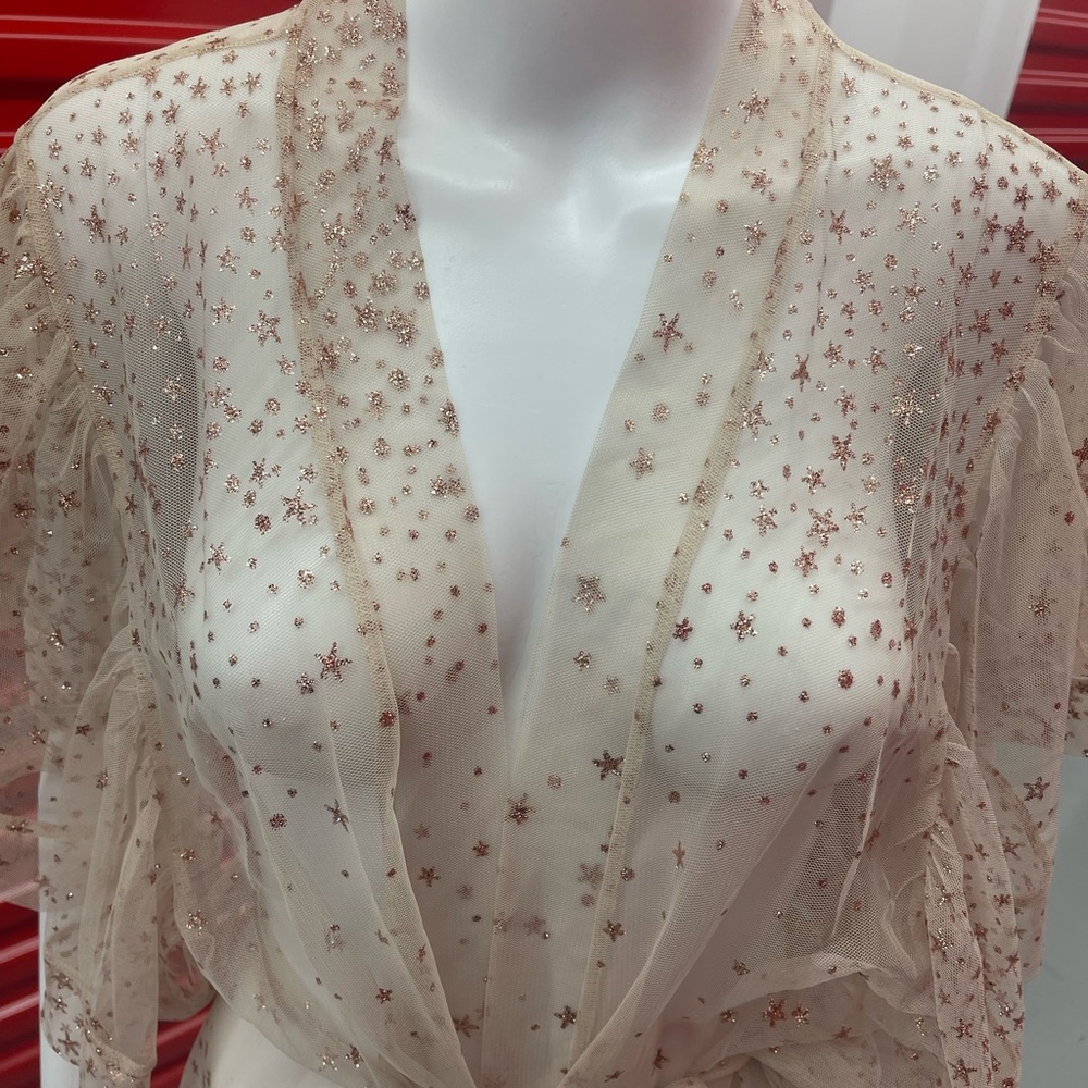 Sheer Star-Patterned Robe - Picture 2 of 9